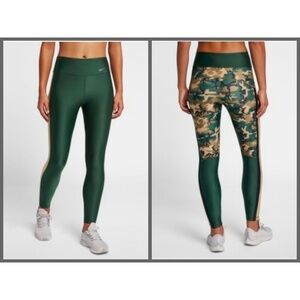 💕NIKE💕 Green Camouflage DRI-FIT Training Legging Medium M NWT